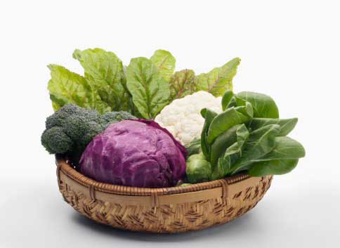 basket of cruciferous vegetables =